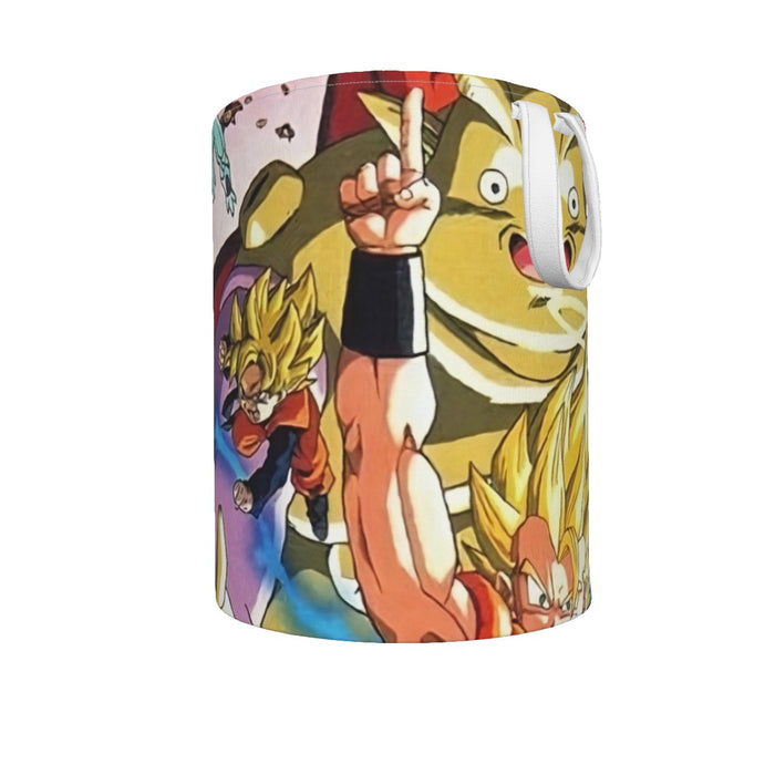 DBZ Goku Vegeta Fusion Saiyan Gogeta Colorful Design Streetwear Laundry Basket