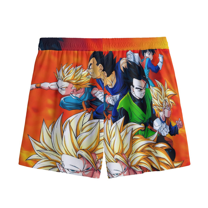 Dragon Ball Goku Super Saiyan 3 Vegeta Gohan Trending Design Mesh Shorts