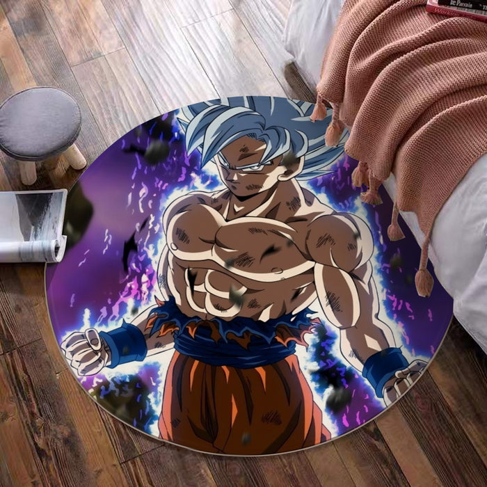 Dragon Ball Z Goku Perfected Ultra Instinct Form Round Mat