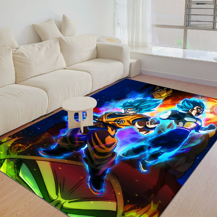 DBZ Legendary Broly Son Goku Vegeta Super Saiyan Blue  Rug