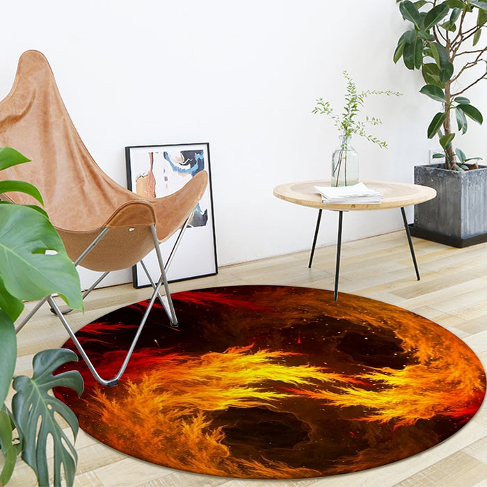 Dragon Ball Z Super Saiyan Orange Aura Dope Streetwear Round Mat