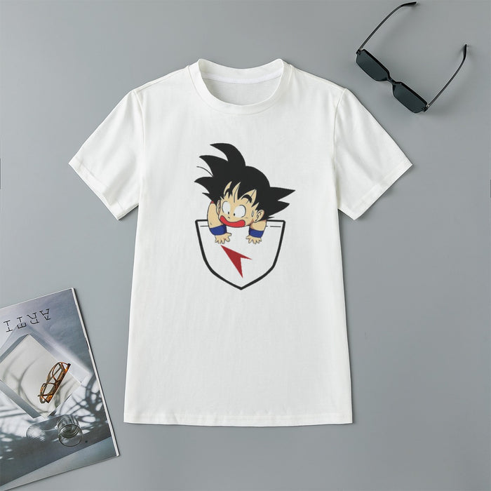 Dragon Ball Kid Goku Coming Out Of Pocket Kids T-Shirt