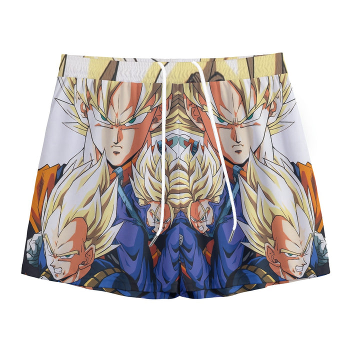 Dragon Ball Goku Vegeta Trunks Super Saiyan Power Heroes Cool Trending Design Mesh Shorts