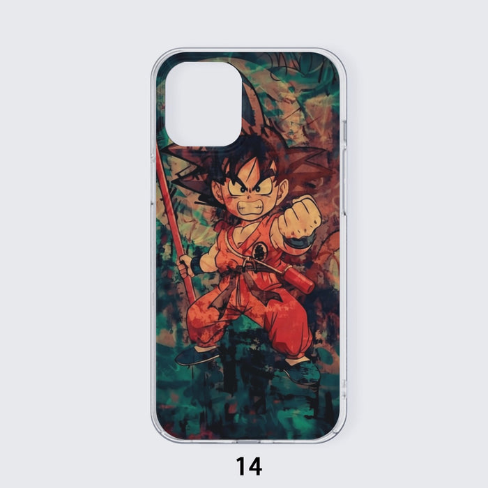 Kid Young Goku Vintage Tie Dye Painting Stylish DBZ 3D Iphone 14 Case