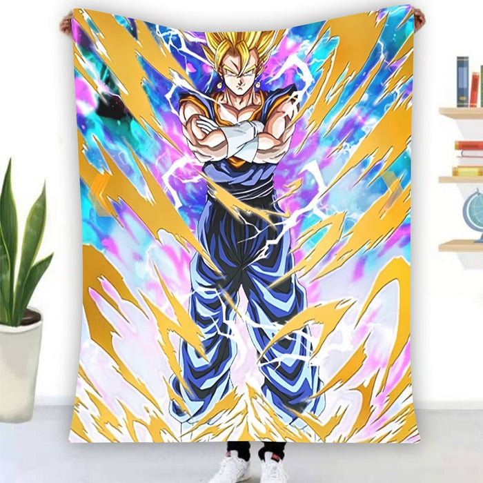 Dragon Ball Vegito Super Power Aura Thunder Earing Super Saiyan Blanket