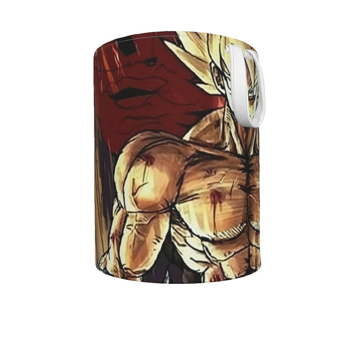 Powerful Goku Super Saiyan 2 Transformation SSJ2 Laundry Basket