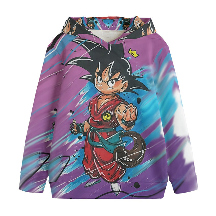 Dragon Ball Z  Kid Goku Graffiti Painting Kids' Hoodie