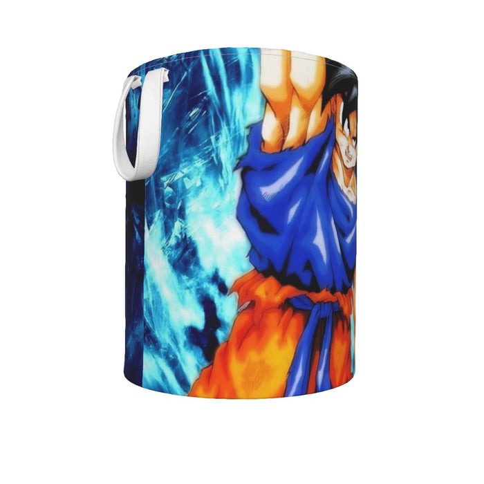 Dragon Ball Z Son Goku Cool Blue Aura Energy Ball Laundry Basket