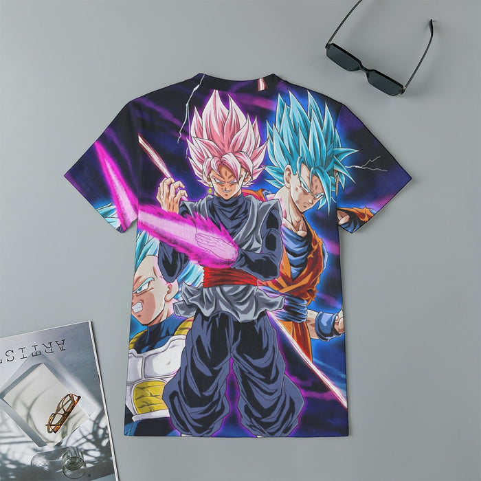 Dragon Ball Goku 2 Goku Rose Vegeta 2 Ultra Instinct Kids T-Shirt