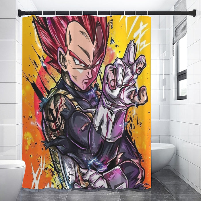 Dragon Ball Z Vegeta God Shower Curtain