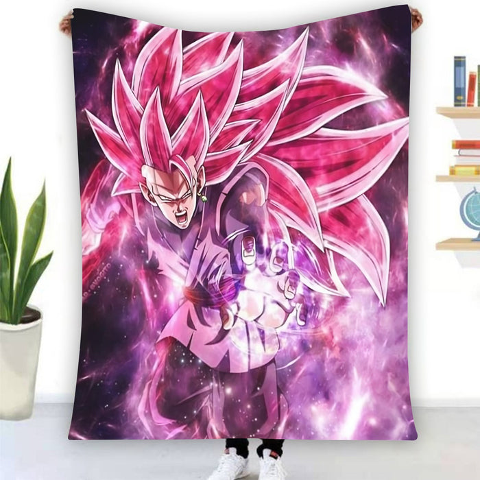 Dragon Ball Black Goku Rose 3 Ultra Instinct Epic 3D Blanket