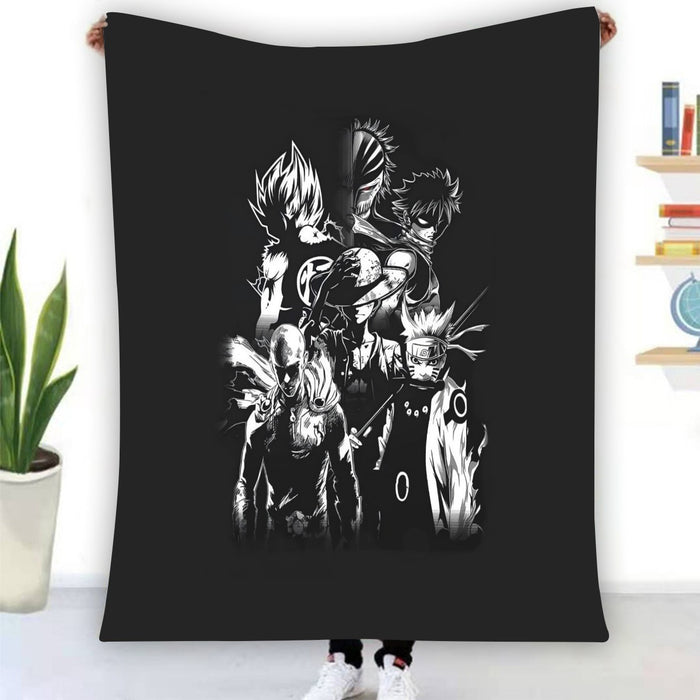 DBZ Goku Naruto Saitama Luffy Natsu Ichigo Dope Anime Blanket