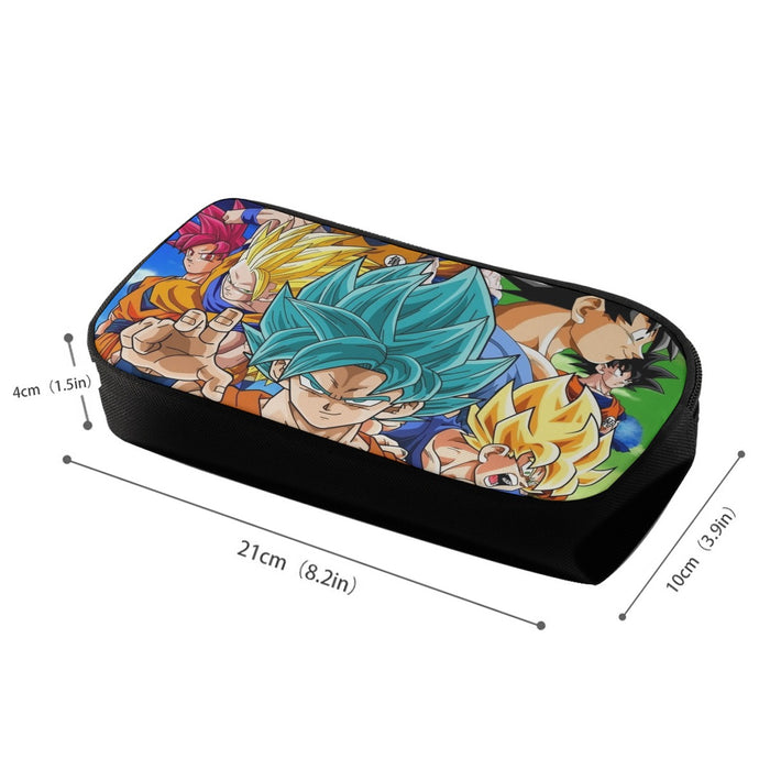 DBZ Goku Saiyan God Blue SSGSS Whis Symbol Cool Design Pencil Bag