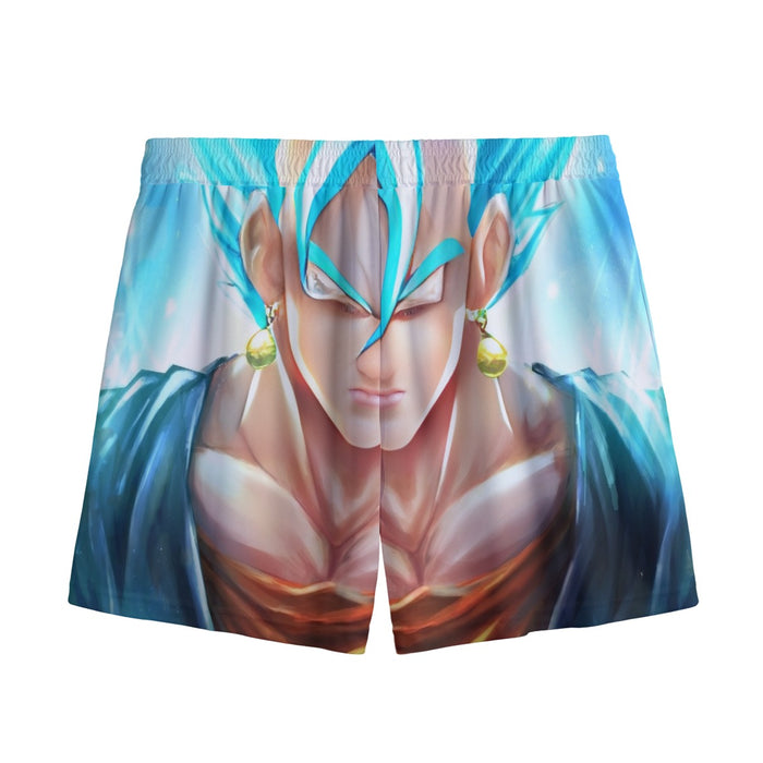 DBZ Goku God Saiyan Blue SSGSS Potara Fusion Design Trendy Mesh Shorts