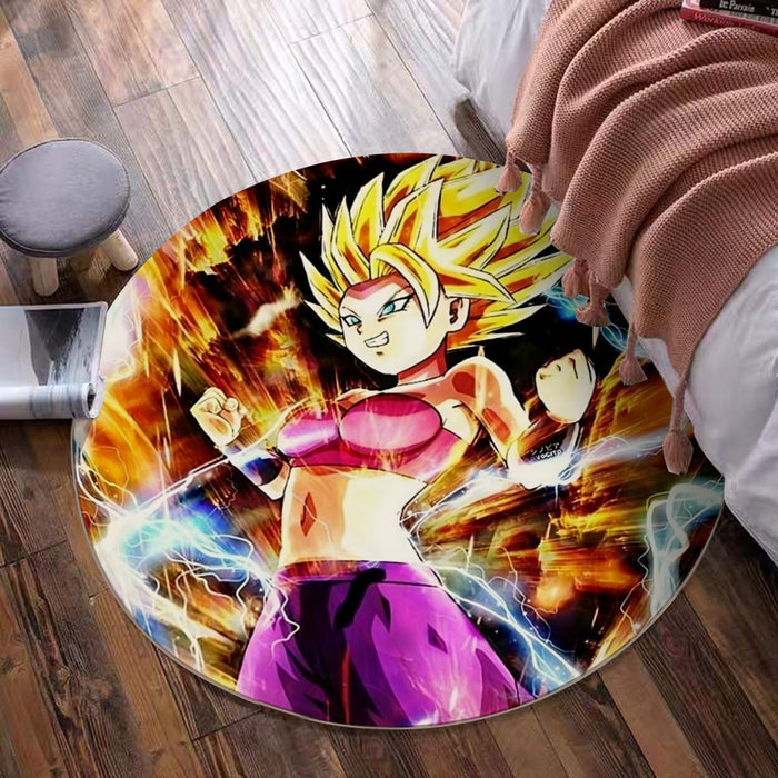 Dragon Ball Super Caulifla Super Saiyan 2 Epic Casual Round Mat