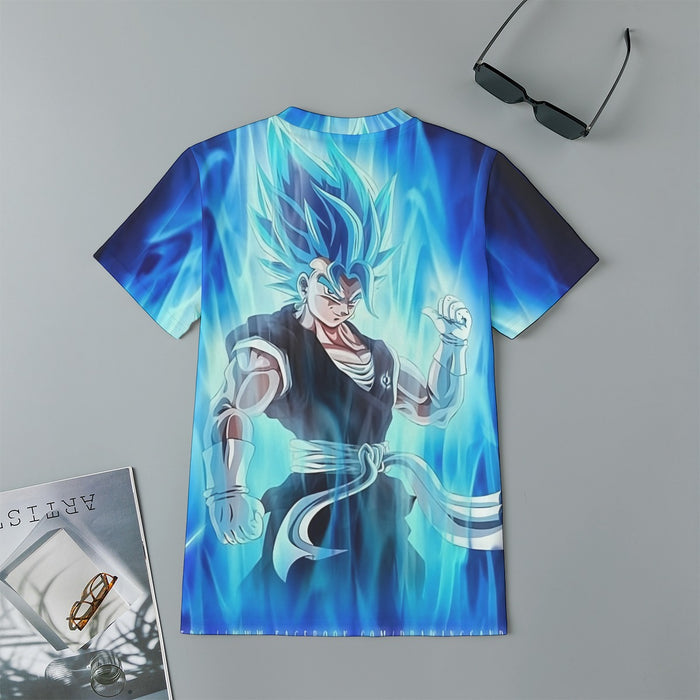 Dragon Ball Z Super Saiyan Vegito Blue Charge Aura Kids T-Shirt