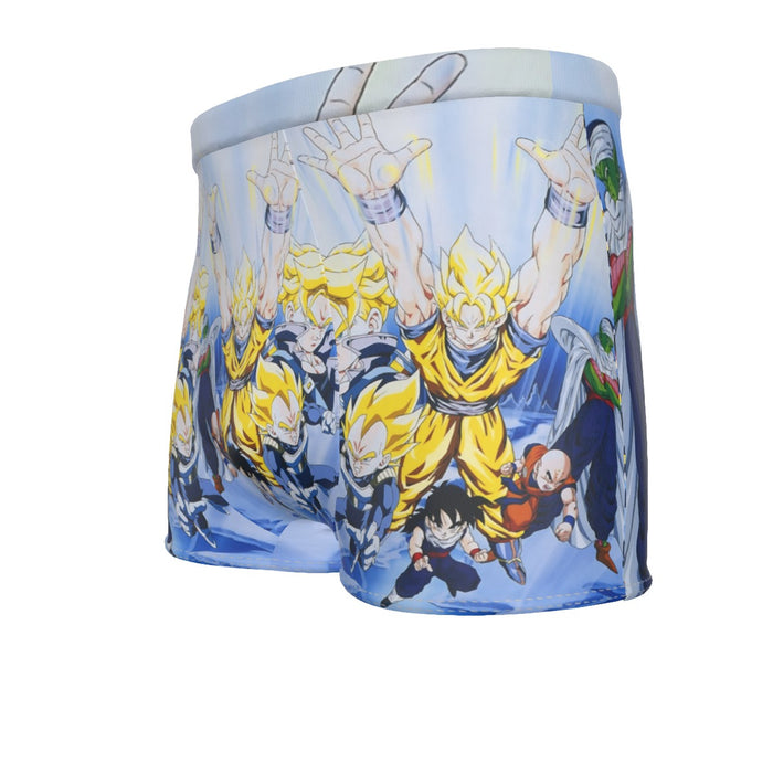 DBZ Goku Saiyan Spirit Bomb Vegeta Piccolo Gohan Trunks Vibrant Design Men's Boxer Briefs