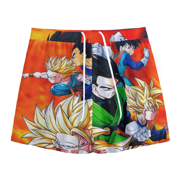 Dragon Ball Goku Super Saiyan 3 Vegeta Gohan Trending Design Mesh Shorts