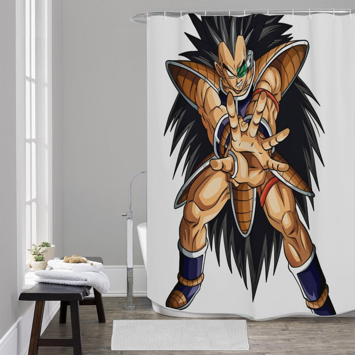 Dragon Ball Z Awesome Saiyan Raditz Fighter Stance Shower Curtain