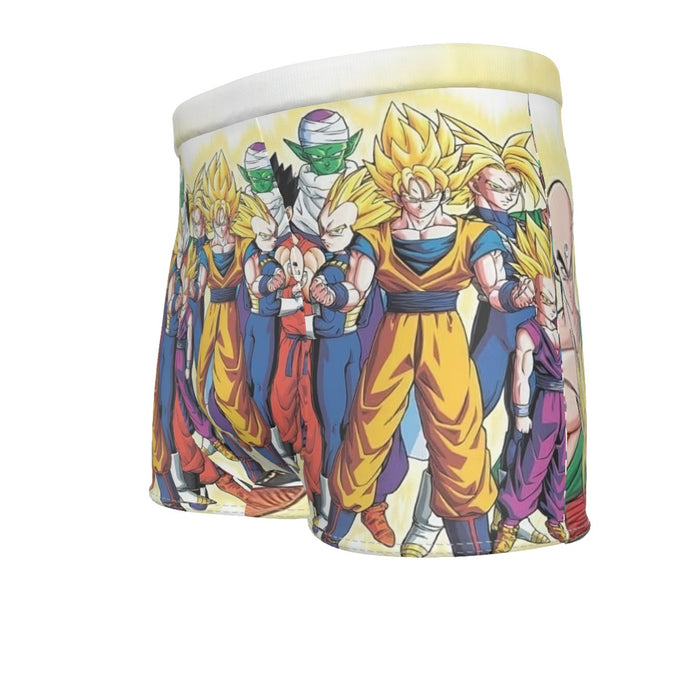 DBZ Goku Vegeta Super Saiyan Krillin Piccolo All Heroes Vibrant Design Men's Boxer Briefs