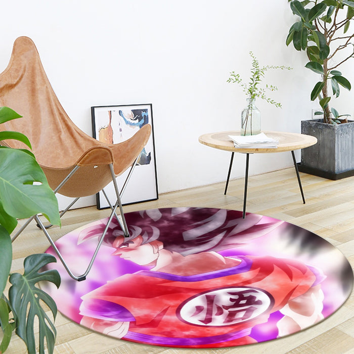 Dragon Ball Angry Son Goku Unique Style Full Print Round Mat