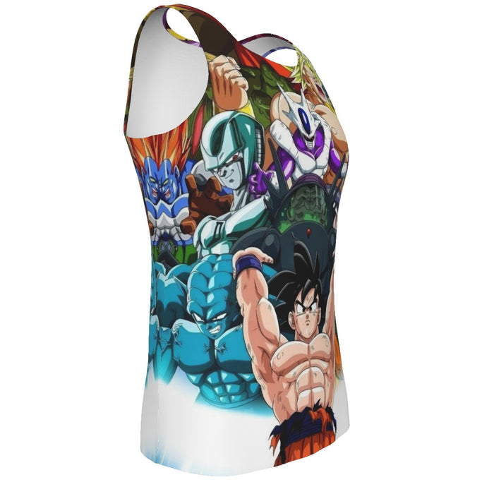 DBZ Goku Spirit Bomb Destroy Villains Cooler Broly Namek Vibrant Tank Top