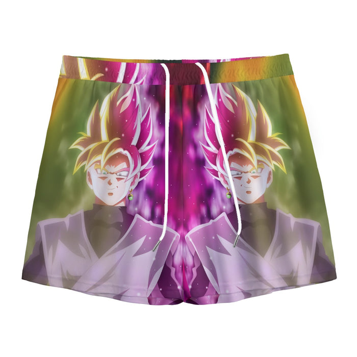 Dragon Ball Super Saiyan Black Goku Rose 2 Epic Style Mesh Shorts