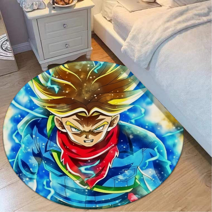 DBZ Rage Super Saiyan Trunks Portrait Unique Style Round Mat