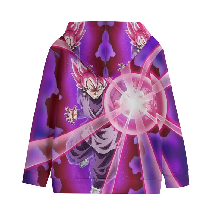 Goku Black Zamasu Super Saiyan Rose Powerful Aura Skills Dope Kids' Hoodie