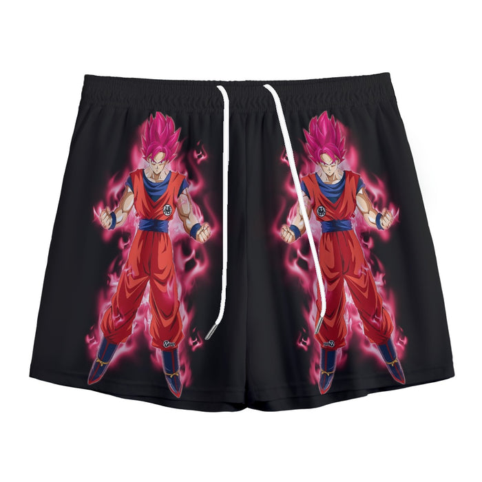 Dragon Ball Super Son Goku Red Kaioken Ultra Instinct Mesh Shorts