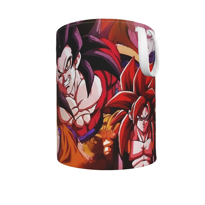 DBZ Gogeta Goku Vegeta Super Saiyan Powerful Lightning Thunder Design Laundry Basket