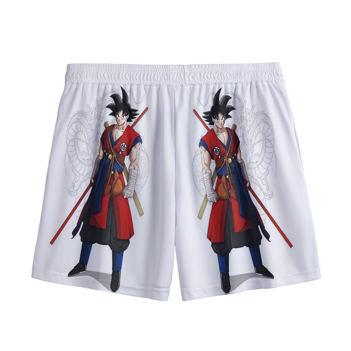 Dragon Ball Z Cool Adult Goku Fighter Attire Shenron Mesh Shorts