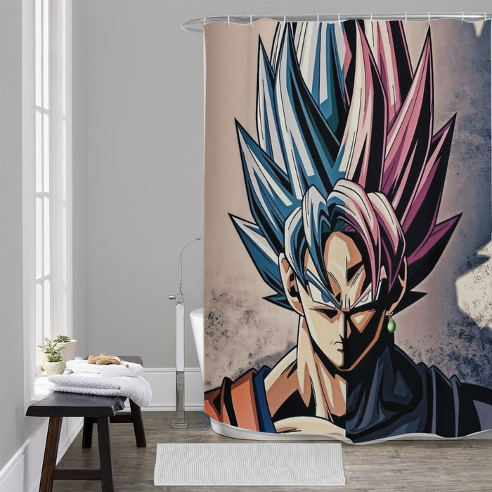 Dragon Ball Super SSGSS Shower Curtain