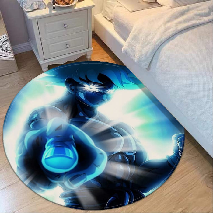 Dragon Ball Super Blue Son Goku Epic Ultra Instinct Round Mat