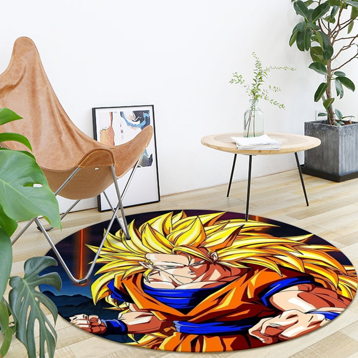 Super Saiyan 3 Goku Round Mat