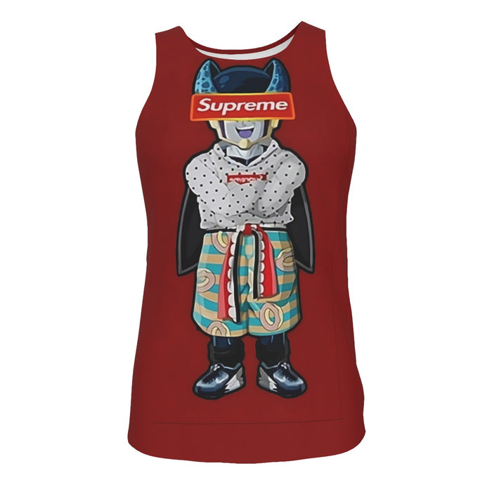Supreme Villain Perfect Cell Red Simple Streetwear Tank Top — DBZ Store