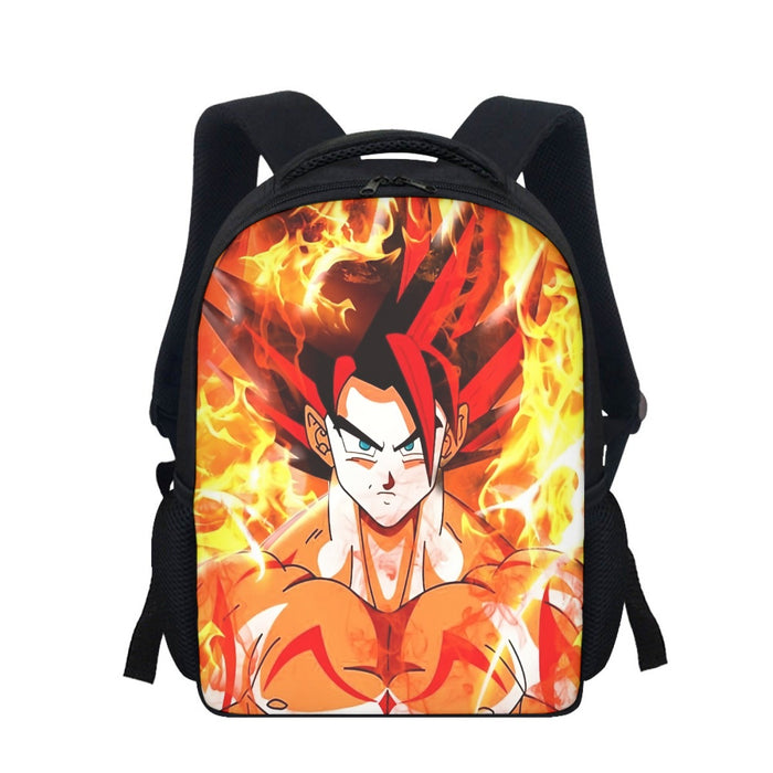 Dragon Ball Goku Super Saiyan Rose Flaming Fan Art Backpack