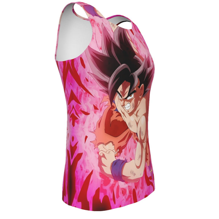 Dragon Ball Super Bruised Goku Red Kaioken Streetwear Tank Top