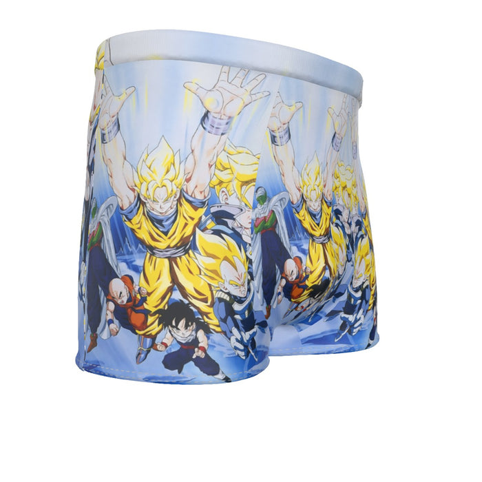 DBZ Goku Saiyan Spirit Bomb Vegeta Piccolo Gohan Trunks Vibrant Design Men's Boxer Briefs