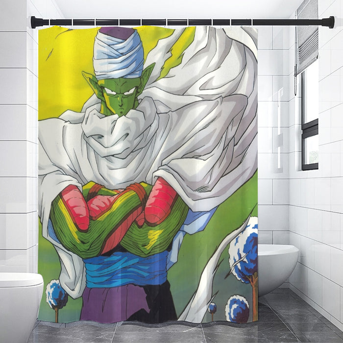 Dragon Ball Angry Piccolo Standing And Ready for Fighting Shower Curtain