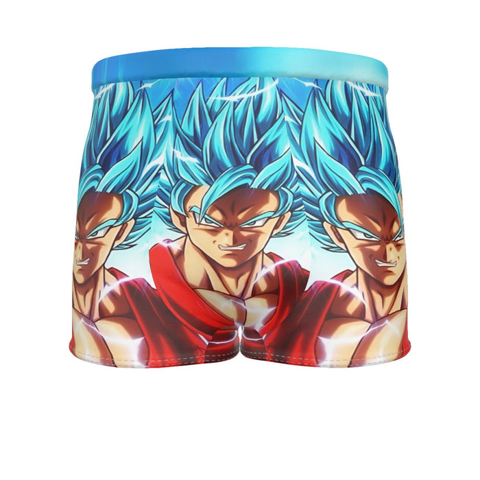Dragon Ball Super Goku Blue Lightning SSGSS Design Men's Boxer Briefs