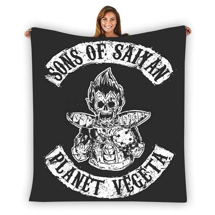 Dragon Ball Z Skeleton Vegeta Scary Super Saiyan Epic Blanket