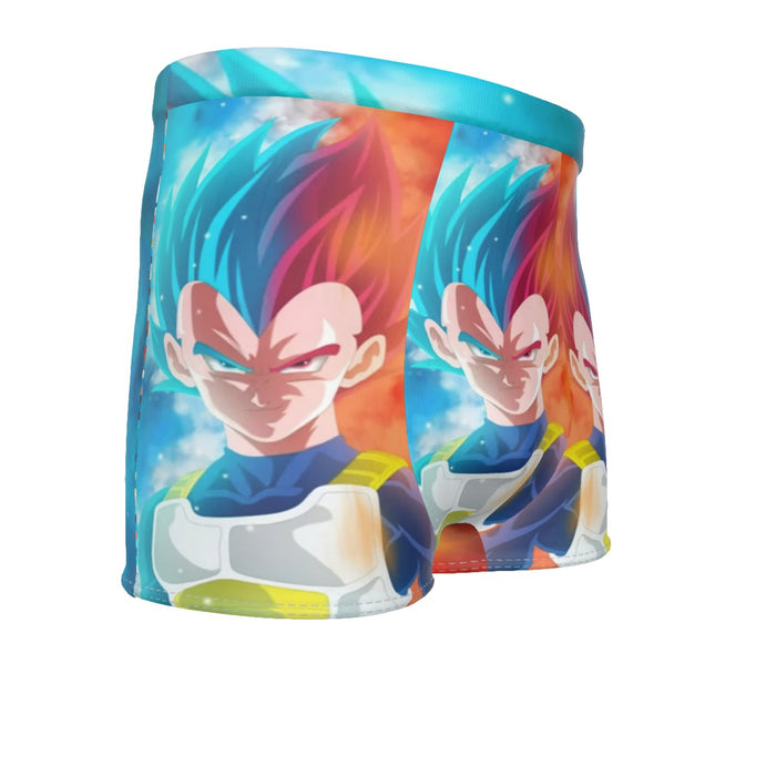 DBZ Vegeta Super Saiyan God Blue SSGSS Cool Portraits Men's Boxer Briefs