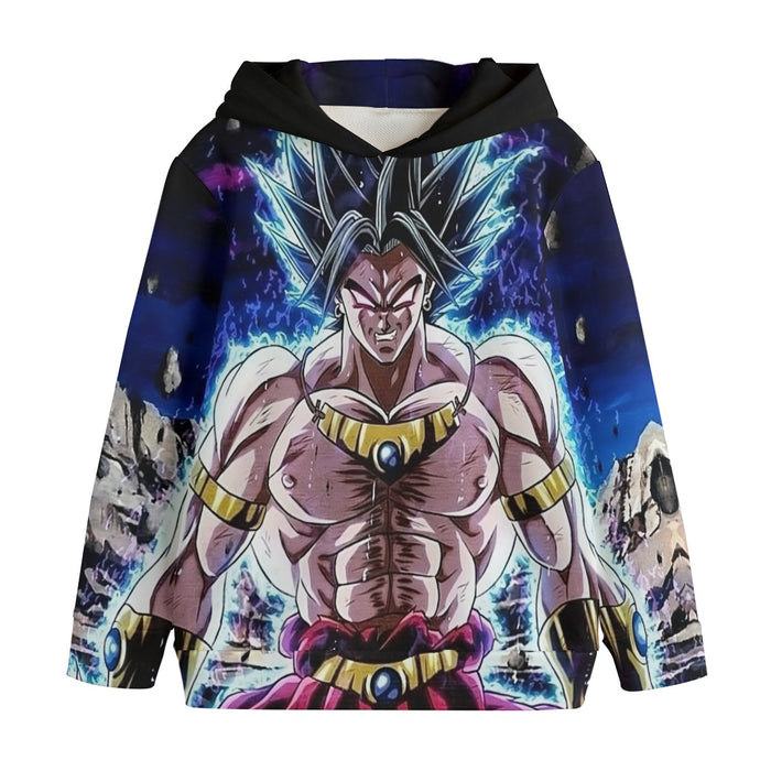 DBZ Legendary Super Saiyan Broly With Black Hair Kids' Hoodie