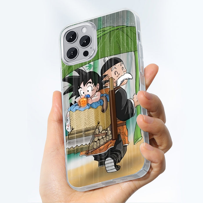 DBZ Kid Goku Super Saiyan Grandpa Gohan Cover Rain Cute Design Iphone 14 Case