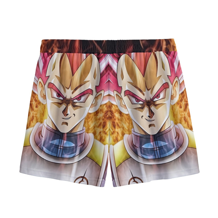 Dragon Ball Super Saiyan God Red Vegeta Cool Casual Mesh Shorts