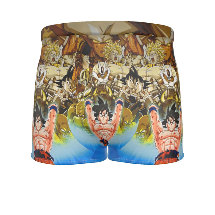 DBZ Goku Spirit Bomb Destroy Villains Cooler Broly Namek Golden Men's Boxer Briefs