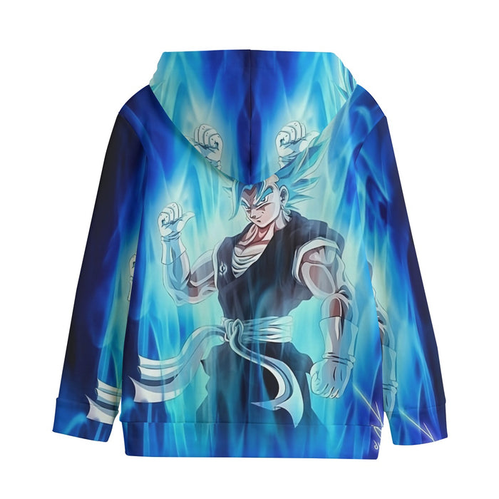 Dragon Ball Z Super Saiyan Vegito Blue Charge Aura Kids' Hoodie