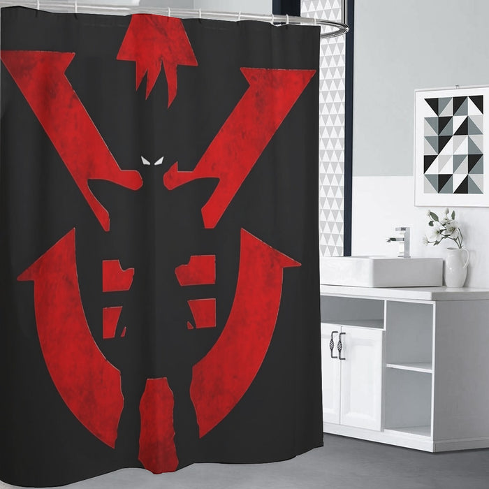 Dragon Ball Z Vegeta Shadow Cool Red Vegeta Symbol Shower Curtain