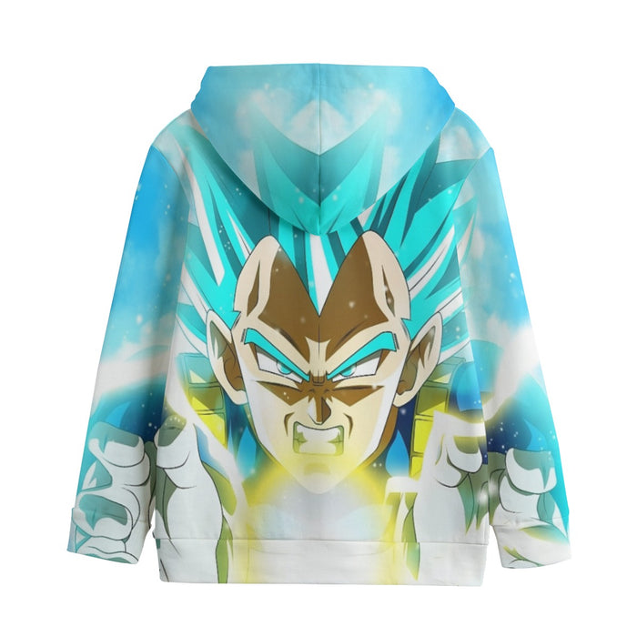 Dragon Ball Blue Vegeta Super Saiyan God Kamehameha Kids' Hoodie